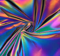 Amazon.com: Colorful Rainbow Reflective Fabric Polyester ...