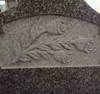 Carved Cross With Rose Headstone Design G664 Granite ...