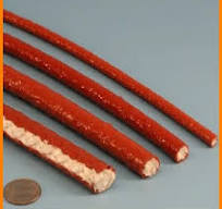 Fiberglass with Silicone Rubber Coating Gasket Seal Rope