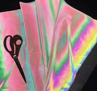 Iridescent Reflective STRETCH Fabric, Spandex, 4-way Stretch ...
