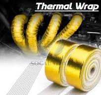 2 Roll x 2" 50FT Gold Exhaust Thermal Wrap Manifold Header Isolation Heat  Tape