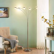 5 Flammige Led Stehlampe Catriona Mit Dimmer Led Stehlampe