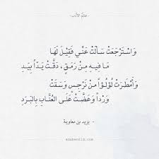 اجمل ابيات الغزل قيلت في الشعر ليزيد بن معاوية عالم الأدب