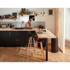 Pied De Table Carre Reglable Acier Epoxy Noir 70 Cm Idee Deco Cuisine Cuisines Maison Credence