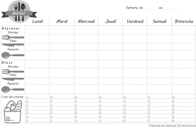 Planning Pour Menus De La Semaine A Imprimer Menu Semaine Planning Menu Semaine Menu Semaine Famille