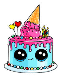 Birthday Cake Desenhos Kawaii Kawaii Desenhos Fofos Desenho De Bolo