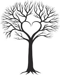 Stammbaum Mit Herz Free Vector Cdr Download In 2020 Baum Vorlage Stammbaum Zeichnung Baum Schablone
