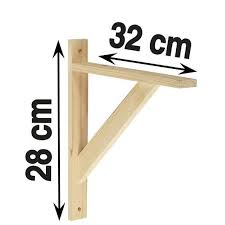 Equerre Solo Bois Brut Naturel H 28 X P 32 Cm Equerre En Bois Bois Brut Bois