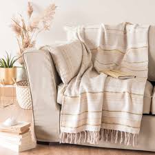 Plaid En Coton Motifs A Rayures 160x210 Avec Images Maison Du Monde Mobilier De Salon Motif A Rayures
