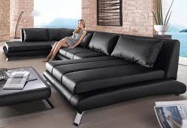 Canape D Angle Panoramique En Pu Noir Duccio 3 Canape Panoramique Cuir Canape Angle Canape D Angle Beige