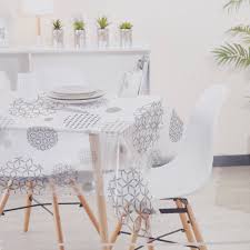 Nappe Rectangulaire Transparente Motif Graphique Noir Nappe Linge De Table Linge De Maison Gifi