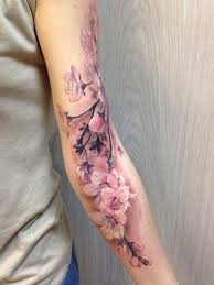 Exemple De Tatouage Manchette Fleur De Cerisiers Tatouage Manchette Tatouage De Fleurs De Cerisier Tatouage