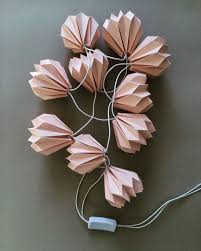 Rosa Origami Lichterkette Papier Lichtdekoration Fur Kinderzimmer Pinke Leuchten Als Wanddeko Blumen Girlande Wand Im Babyzimmer Origami Girlande Origami Und Origami Lampenschirm