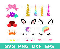 Licorne Svg Ensemble Unicorn Svg Licorne Tete Svg Licorne Clipart Licorne Face Svg Fichiers Svg Licorne Fichiers Svg Pour Cricut Corne De Licorne Licorne Et Tete De Licorne