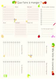 Planning Repas De Semaine A Imprimer Vierge Planning De Nettoyage Modele De Planning Organisation Imprimable