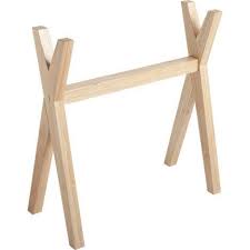 Treteau Bois Alixx H 71 X L 70 Cm Treteaux Bois Treteaux Bureau Bois