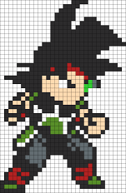 Bardock Kandi Pattern Pixel Art Pattern Anime Pixel Art Pixel Dragon