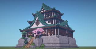 Genial Gratuit Style Architectural Japonais Style Chateau De Style Japonais Dans Minecraft En 2020 Chateau Minecraft Batiments Minecraft Architecture Minecraft