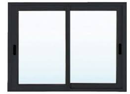 Fenetre Coulissante En Aluminium A 2 Vantaux Gris L 120 X H 120 Cm X Ep 50 Mm Brico Depot Fenetre Coulissante Fenetre Vitre