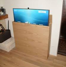 Elevateur Pour Ecran Plat Tv Television Brevet Tescam Meuble Cache Tv Petit Meuble Tv Television Cachee