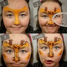Easy And Quick Giraffe Half Faced Tutorial Great For Squirmers And Loving Parents Face Painting Easy Face Painting Designs Face Painting