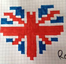 Coeur Angleterre Coloriage Pixel Pixel Art Dessin Pixel