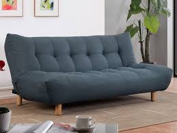 Canape Clic Clac 3 Places En Tissu Vincent Bleu Sofa Cama Camas Decoracion De Apartamentos