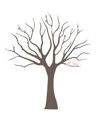 Fingerabdruck Baum Vorlage Madchen Rosa Vogel Fingerabdruck Baum Baum Vorlage Baum Schablone