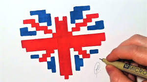 Drapeau Anglais Coeur Pixel Art Facile Youtube Avec Maxresdefault Et Pixel Art Facile Et Rapide 14 1280x720px Dibujos Pixelados Dibujos En Cuadricula Pixel Art