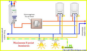 Branchement Detecteur De Mouvement Detecteur De Mouvement Schema De Cablage Electrique Detecteur