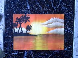 Peinture Acrylique Paysage Simple Mer Inspiree Par Ianapolis Youtube