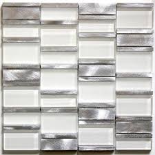 Mosaico Para Bano Y Ducha De Vidrio Y Aluminio Ma Cet Bla Cuisine Aluminium Credence Cuisine Carrelage Inox