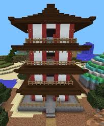Japanese Pagoda House In Minecraft Minecraft Statues Minecraft Japanese House Minecraft Blueprints