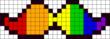 Rainbow Moustache Kandi Pattern Pixel Art Pattern Perler Beads Perler Bead Patterns