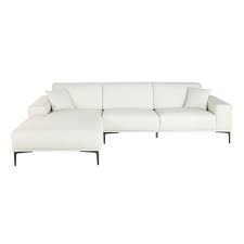 Canape D Angle Gauche 5 Places En Cuir Blanc Tokyo Maisons Du Monde En 2020 Canape Angle Canape Angle Gauche Cuir Blanc