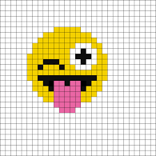 Pixel Wink Emoji By Mewmew Furrkyou On Kandi Patterns Perler Bead Emoji Pixel Art Perler Bead Art