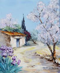 Galerie D Art Zubrycki Peintre Sculpteur Artiste Contemporain Huile Ou Acrylique Feuille D Or Paysage Paysage De Provence Paysage Peinture Facile Peinture