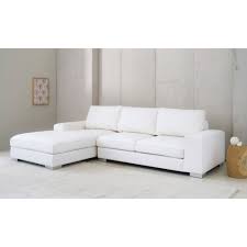 Canape D Angle Droit 5 Places En Cuir Blanc New York Maisons Du Monde Canape Blanc Cuir Canape D Angle Cuir Canapes Blancs