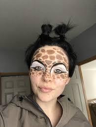 Giraffe Makeup Using All Younique Www Braydievans Com Giraffecostumediy In 2020 Animal Makeup Giraffe Costume Zebra Makeup