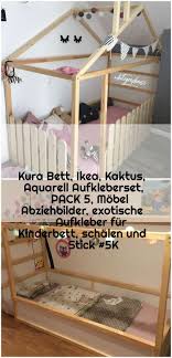 Kura Bett Ikea Kaktus Aquarell Aufkleberset Pack 5 Mobel Abziehbilder Exotische Aufkleb Toddler Bed Bed Ikea