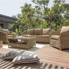 Salon Bas De Jardin Havana Resine Tressee Naturel 5 Personnes Mobilier Jardin Salon De Jardin Salon De Jardin Exterieur