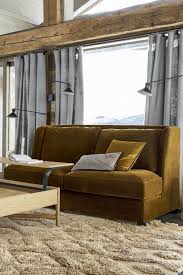 Canape En Velours Couleur Bronze Am Pm Canape Velours Canape Canape En Velours Bleu Canard