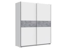 Armoire 2 Portes Coulissantes Winner 2 Coloris Blanc Beton Vente De Armoire Enfant Conforama En 2020 Armoire 2 Portes Porte Coulissante Armoire Enfant