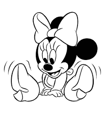 Dessin Facile A Reproduire De Bebe Minnie Recherche Google Coloriage Minnie Coloriage Dessin A Colorier
