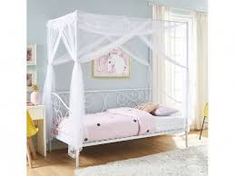 Lit A Baldaquin Vivian 90x200 Cm Blanc En 2020 Lit Baldaquin Lit Baldaquin Enfant Baldaquin