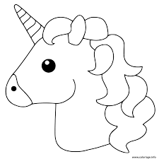 Coloriage Unicorn Emoji Dessin A Imprimer Licorne Coloriage Dessin Licorne Facile Dessin Licorne A Imprimer