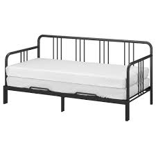 Fyresdal Lit Banquette 2p Struct Matelas Noir Moshult Ferme 80x200 Cm Ikea In 2020 Bedbank Canape Bedkader