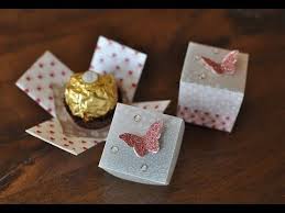 Mini Explosionsbox Fur Ein Ferrero Rocher Mit Produkten Von Stampin Up Youtube Explosionsbox Schachtel Basteln Box Basteln