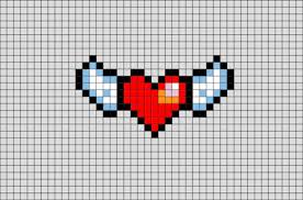 Winged Heart Pixel Art Pixel Art Pixel Art Grid Pixel Art Pattern