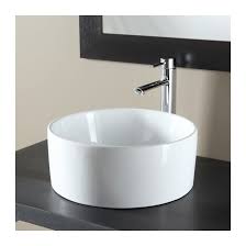 Vasque A Poser Ronde En Ceramique Blanc Badkamer